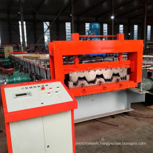 Customize prices automatic high speed cold metal bearing plate sheet panel aluminum alu zinc floor decking roll forming machine